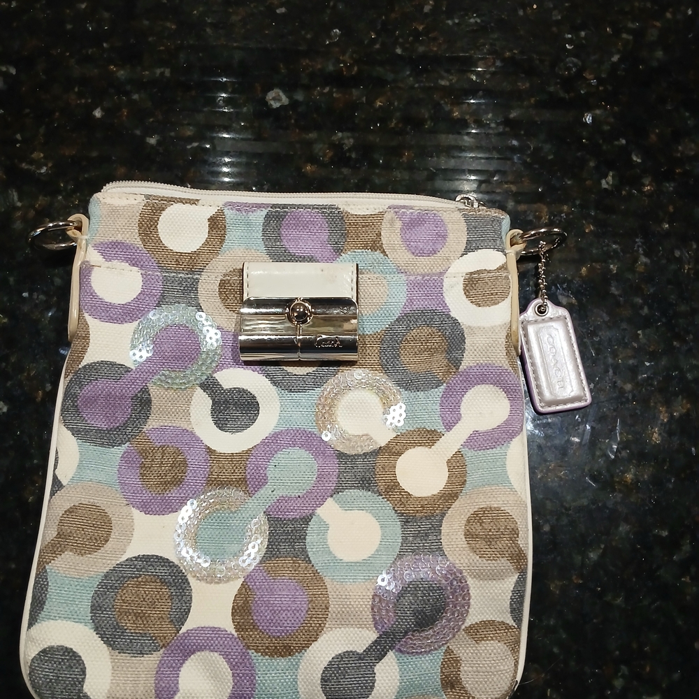 Coach Multicolor Circle Pattern Crossbody Bag